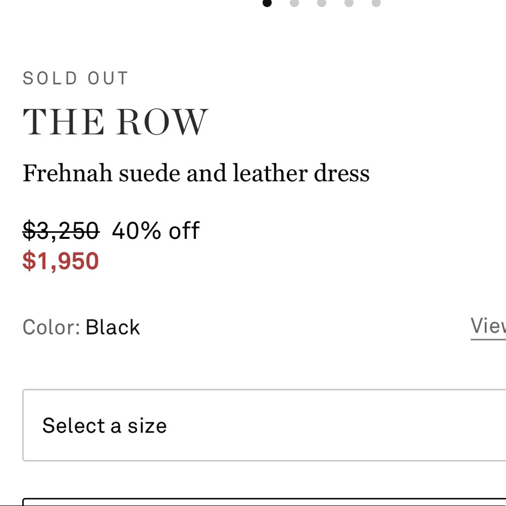 THE ROW Frehnah Suede Leather Long Sleeve Dress 8 - Picture 7 of 7